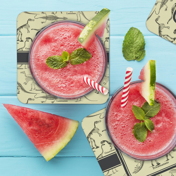 Dinosaur Skeletons Coaster Set - LIFESTYLE