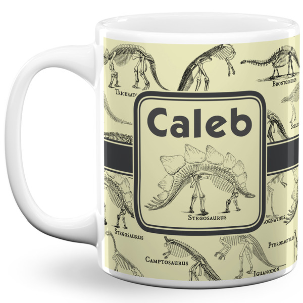 Custom Dinosaur Skeletons 11 Oz Coffee Mug - White (Personalized)