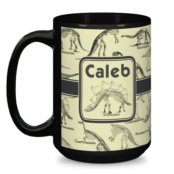 Dinosaur Skeletons Coffee Mug - 15 oz - Black