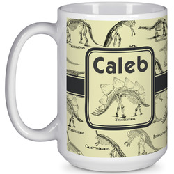 Dinosaur Skeletons 15 Oz Coffee Mug - White (Personalized)