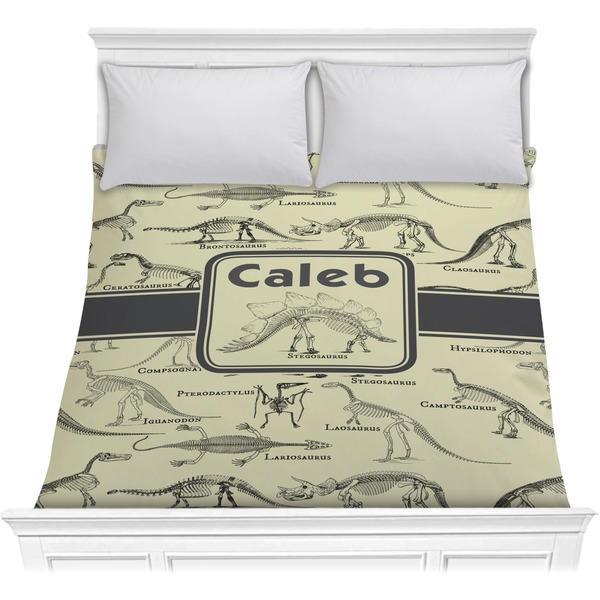 Custom Dinosaur Skeletons Comforter - Full / Queen (Personalized)