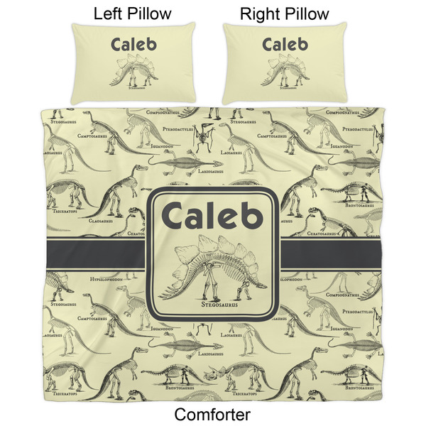 Dinosaur Skeletons Comforter Set - King - Approval