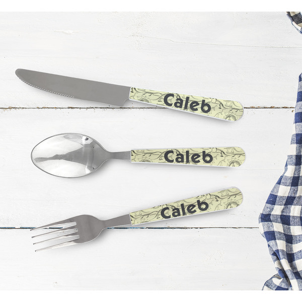 Dinosaur Skeletons Cutlery Set - w/ PLATE