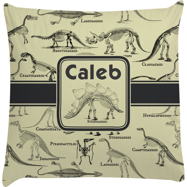 Custom Dinosaur Skeletons Decorative Pillow Case (Personalized)