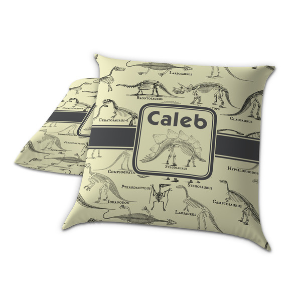 Dinosaur Skeletons Decorative Pillow Case - TWO