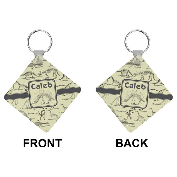 Dinosaur Skeletons Diamond Keychain (Front + Back)