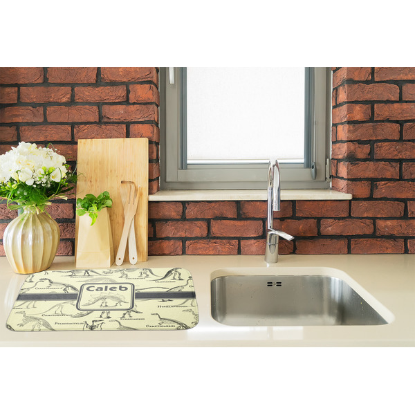 Dinosaur Skeletons Dish Drying Mat - LIFESTYLE 2