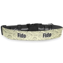 Dinosaur Skeletons Deluxe Dog Collar (Personalized)