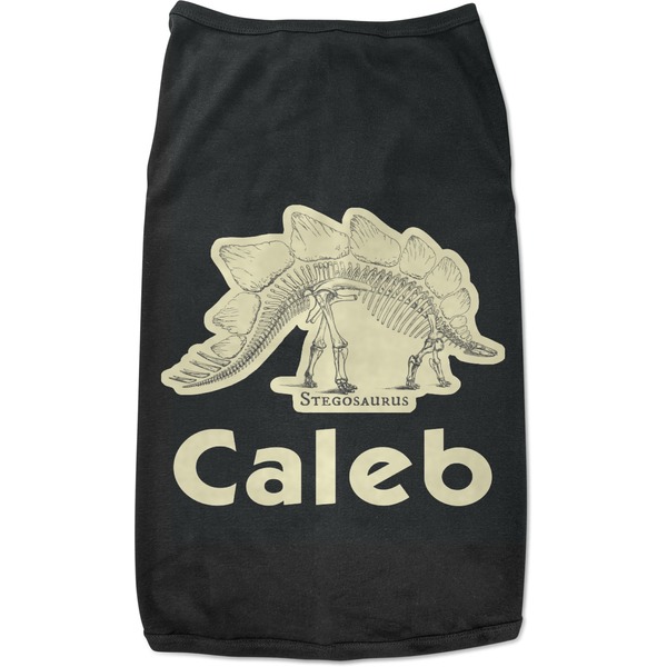 Custom Dinosaur Skeletons Black Pet Shirt - M (Personalized)