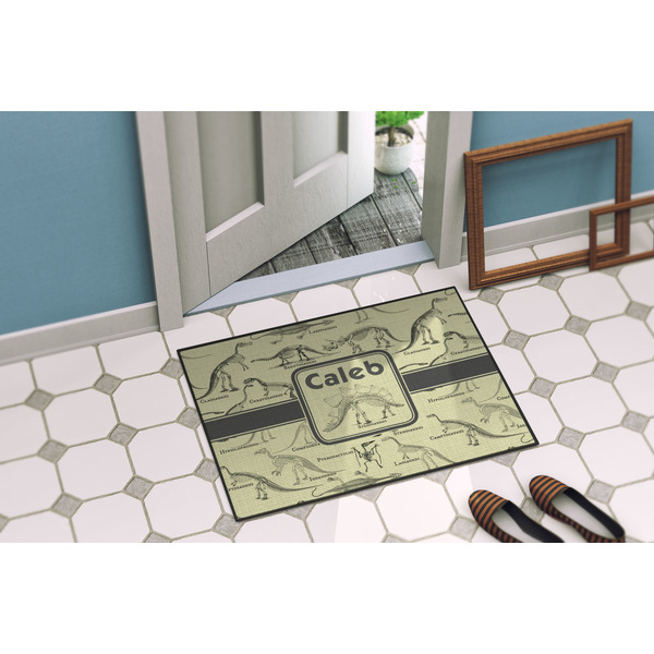 Dinosaur Skeletons Door Mat Lifestyle