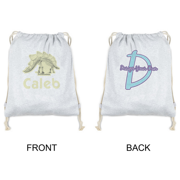 Dinosaur Skeletons Drawstring Backpacks - Sweatshirt Fleece - Double Sided - APPROVAL
