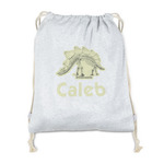 Dinosaur Skeletons Drawstring Backpack - Sweatshirt Fleece - Double Sided (Personalized)