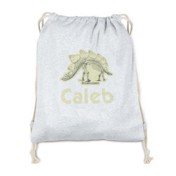 Dinosaur Skeletons Drawstring Backpack - Sweatshirt Fleece - Double Sided (Personalized)