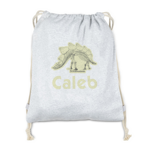 Custom Dinosaur Skeletons Drawstring Backpack - Sweatshirt Fleece - Double Sided (Personalized)