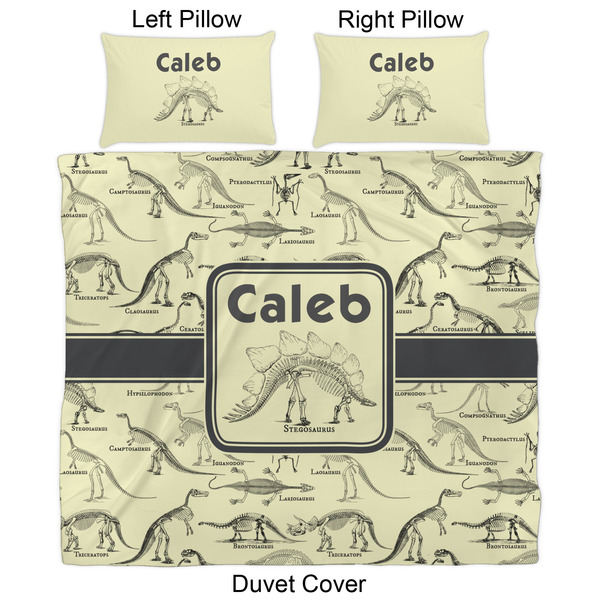 Dinosaur Skeletons Duvet Cover Set - King - Approval