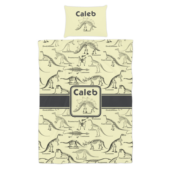 Dinosaur Skeletons Duvet Cover Set - Twin - Alt Approval