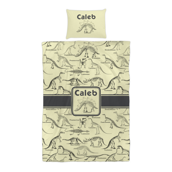 Dinosaur Skeletons Duvet Cover Set - Twin XL - Alt Approval