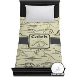 Dinosaur Skeletons Duvet Cover - Twin XL (Personalized)