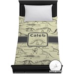 Dinosaur Skeletons Duvet Cover - Twin (Personalized)