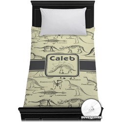 Dinosaur Skeletons Duvet Cover - Twin (Personalized)