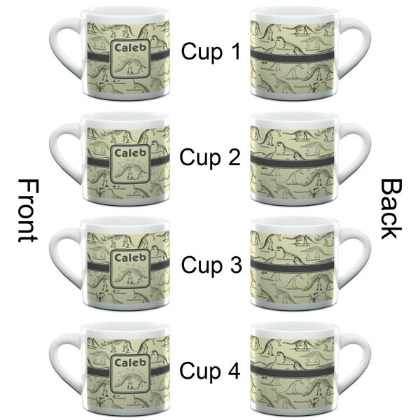 Dinosaur Skeletons Espresso Cup - 6oz (Double Shot Set of 4) APPROVAL