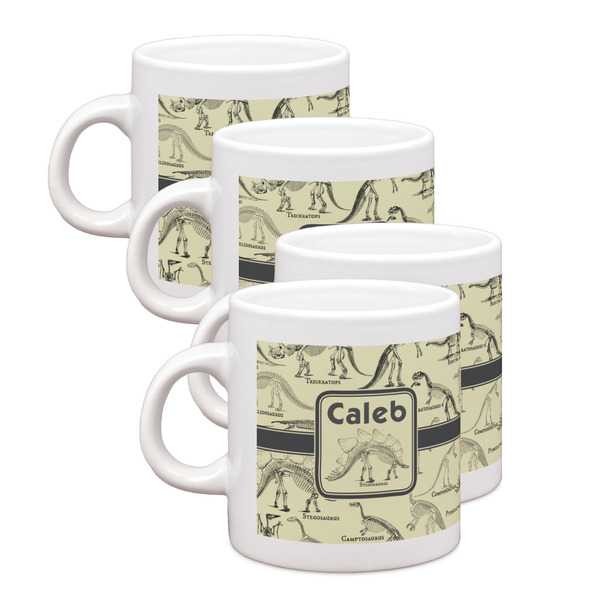 Custom Dinosaur Skeletons Single Shot Espresso Cups - Set of 4 (Personalized)