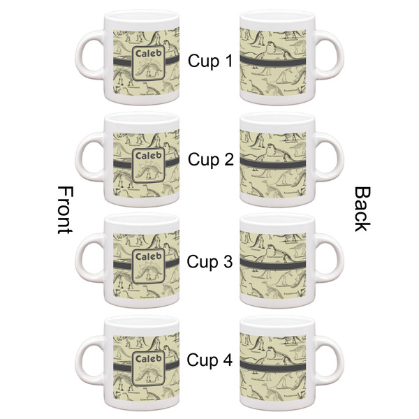Dinosaur Skeletons Espresso Cup Set of 4 - Apvl
