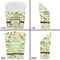 Dinosaur Skeletons French Fry Favor Box - Front & Back View