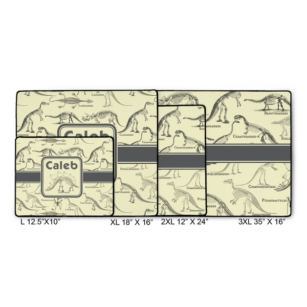 Dinosaur Skeletons Gaming Mats - SIZE CHART