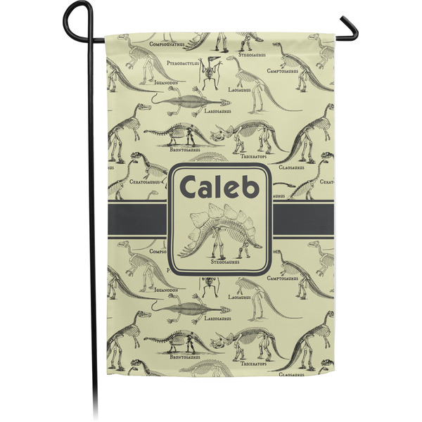 Custom Dinosaur Skeletons Small Garden Flag - Single Sided w/ Name or Text