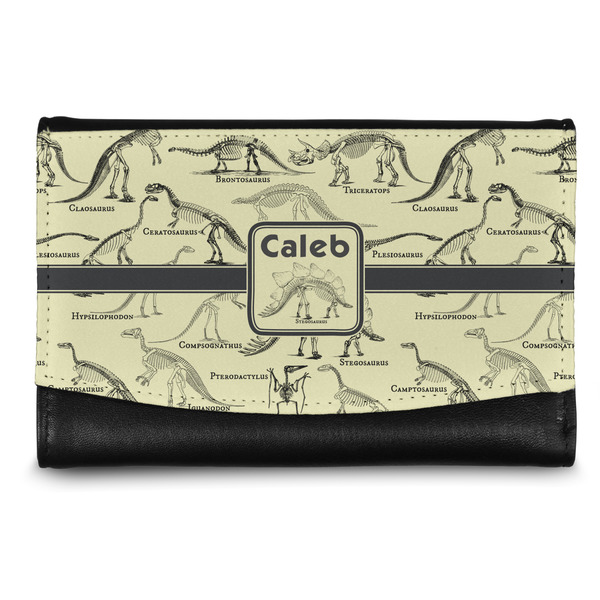 Custom Dinosaur Skeletons Genuine Leather Women's Wallet - Small (Personalized)