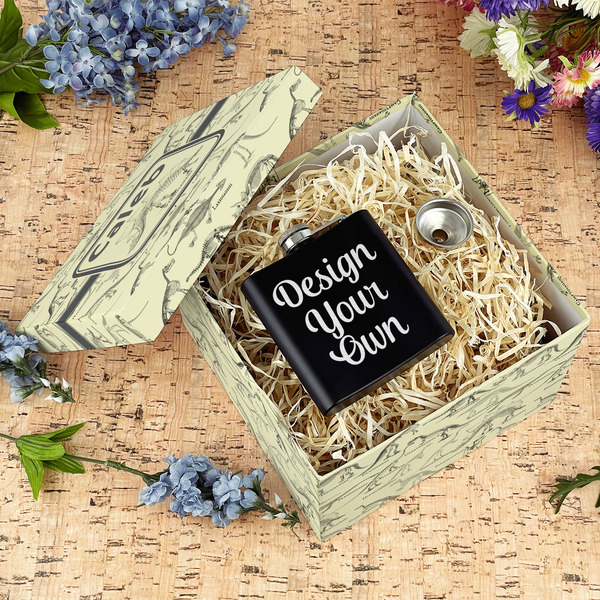 Dinosaur Skeletons Gift Boxes with Lid - Canvas Wrapped - Large - In Context