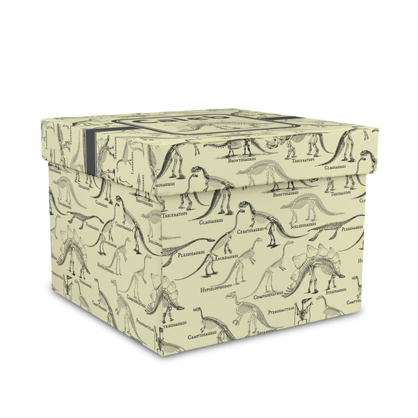 Custom Dinosaur Skeletons Gift Box with Lid - Canvas Wrapped - Medium (Personalized)