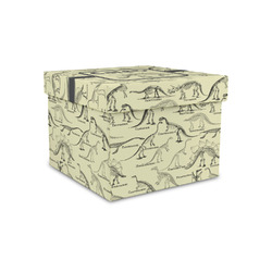 Dinosaur Skeletons Gift Box with Lid - Canvas Wrapped - Small (Personalized)