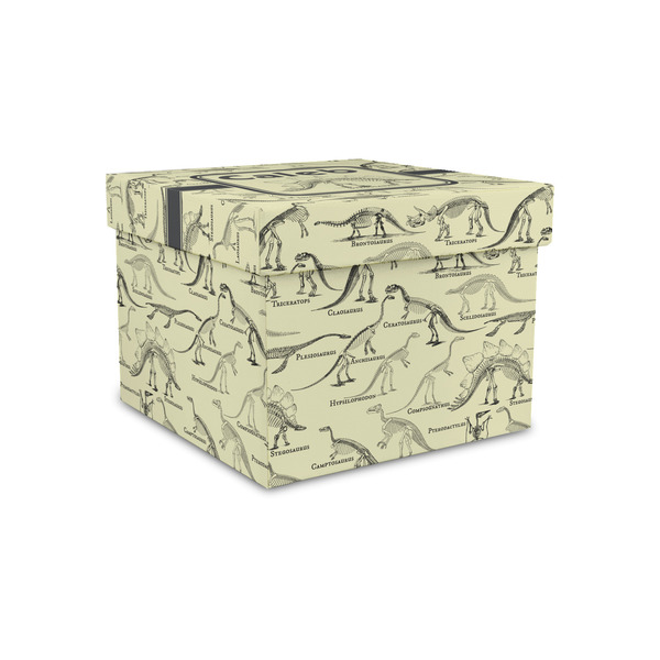 Custom Dinosaur Skeletons Gift Box with Lid - Canvas Wrapped - Small (Personalized)