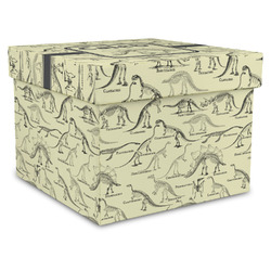 Dinosaur Skeletons Gift Box with Lid - Canvas Wrapped - X-Large (Personalized)
