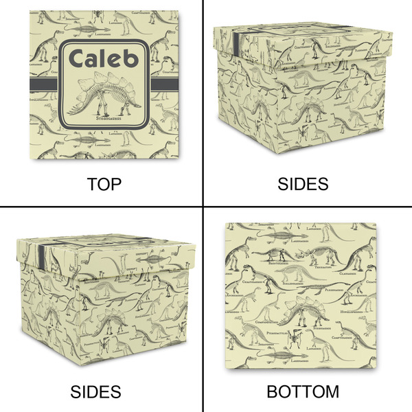 Dinosaur Skeletons Gift Boxes with Lid - Canvas Wrapped - XX-Large - Approval