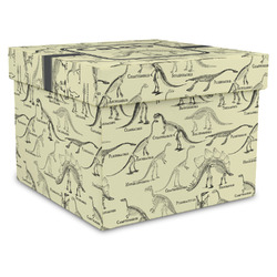 Dinosaur Skeletons Gift Box with Lid - Canvas Wrapped - XX-Large (Personalized)