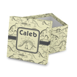 Dinosaur Skeletons Gift Box with Lid - Canvas Wrapped (Personalized)