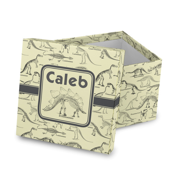 Custom Dinosaur Skeletons Gift Box with Lid - Canvas Wrapped (Personalized)