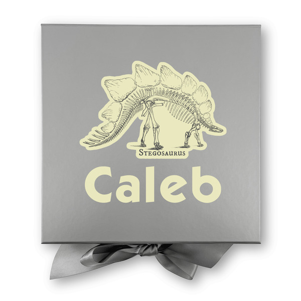 Dinosaur Skeletons Gift Boxes with Magnetic Lid - Silver - Approval