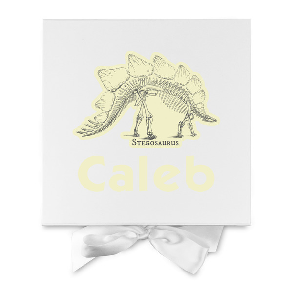 Dinosaur Skeletons Gift Boxes with Magnetic Lid - White - Approval