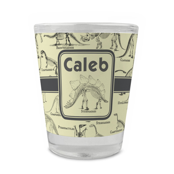 Custom Dinosaur Skeletons Glass Shot Glass - 1.5 oz - Single (Personalized)