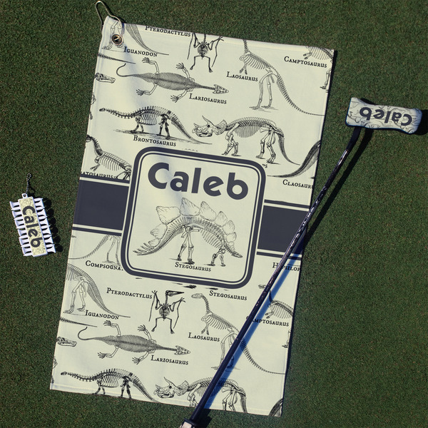 Custom Dinosaur Skeletons Golf Towel Gift Set (Personalized)