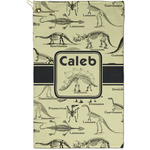 Dinosaur Skeletons Golf Towel - Poly-Cotton Blend - Small w/ Name or Text