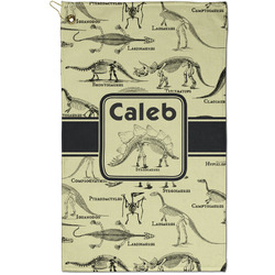 Dinosaur Skeletons Golf Towel - Poly-Cotton Blend - Small w/ Name or Text