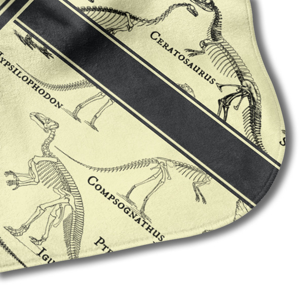 Dinosaur Skeletons Hooded Baby Towel- Detail Corner