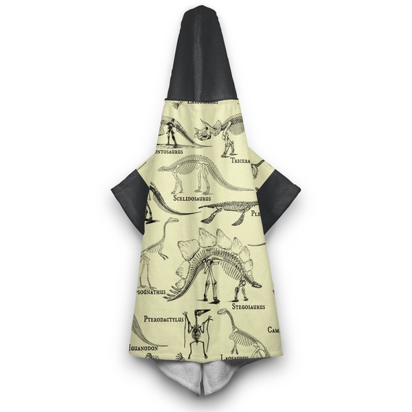 Dinosaur Skeletons Hooded Towel - Hanging