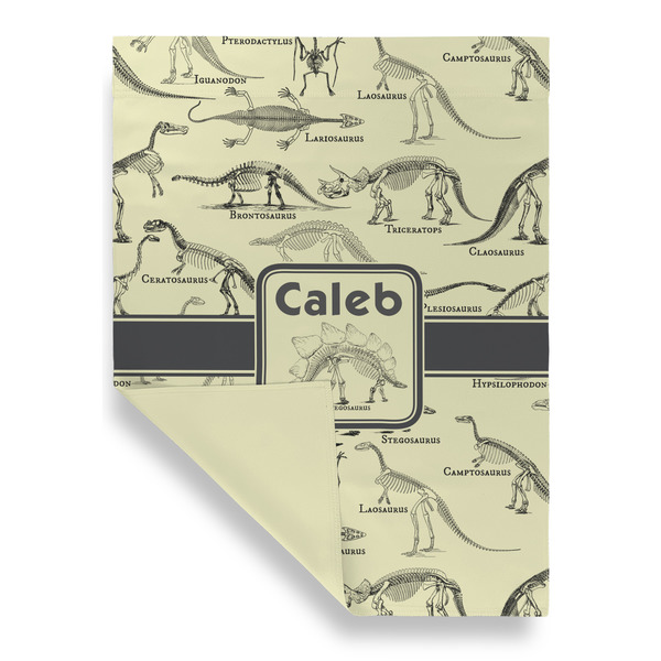 Dinosaur Skeletons House Flags - Double Sided - FRONT FOLDED