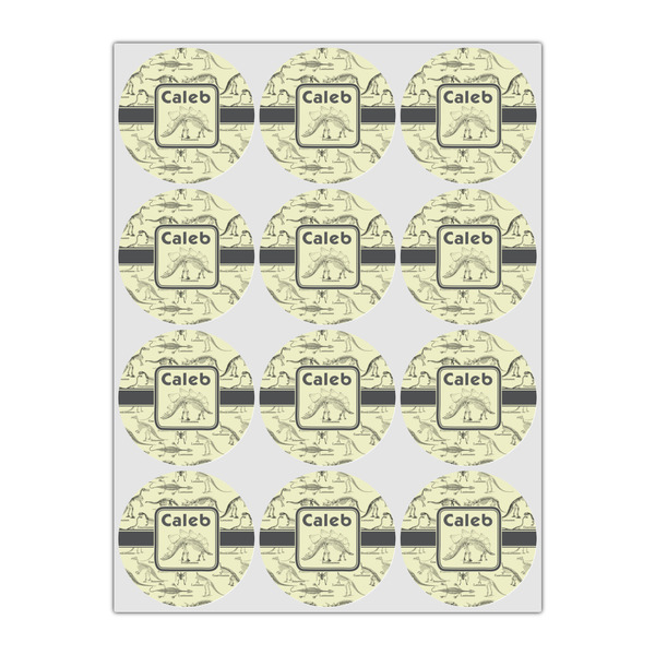 Dinosaur Skeletons Icing Circle - Small - Set of 12